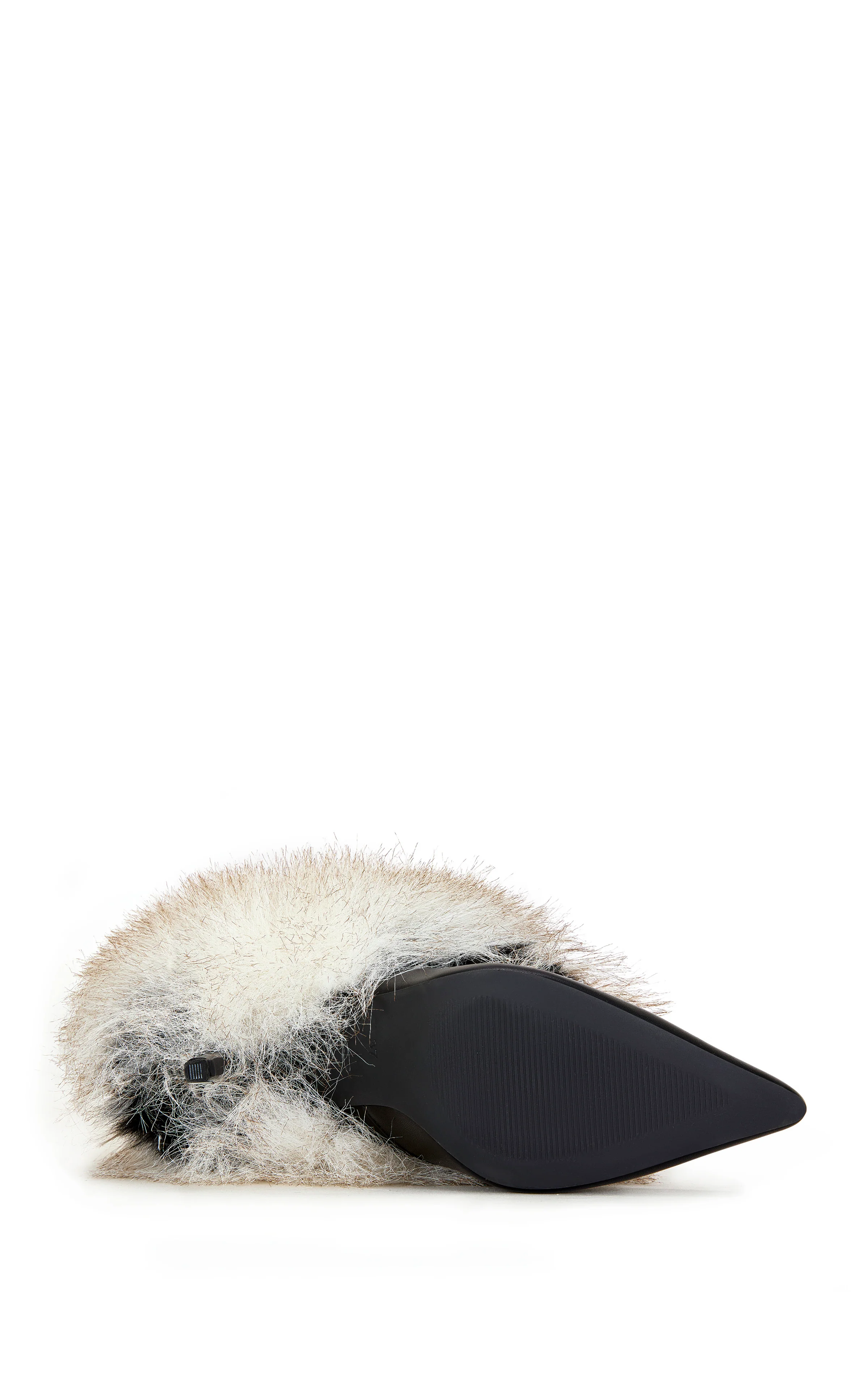 ASTRALI-BLACK FAUX FUR STILETTO BOOTIE - Image 5