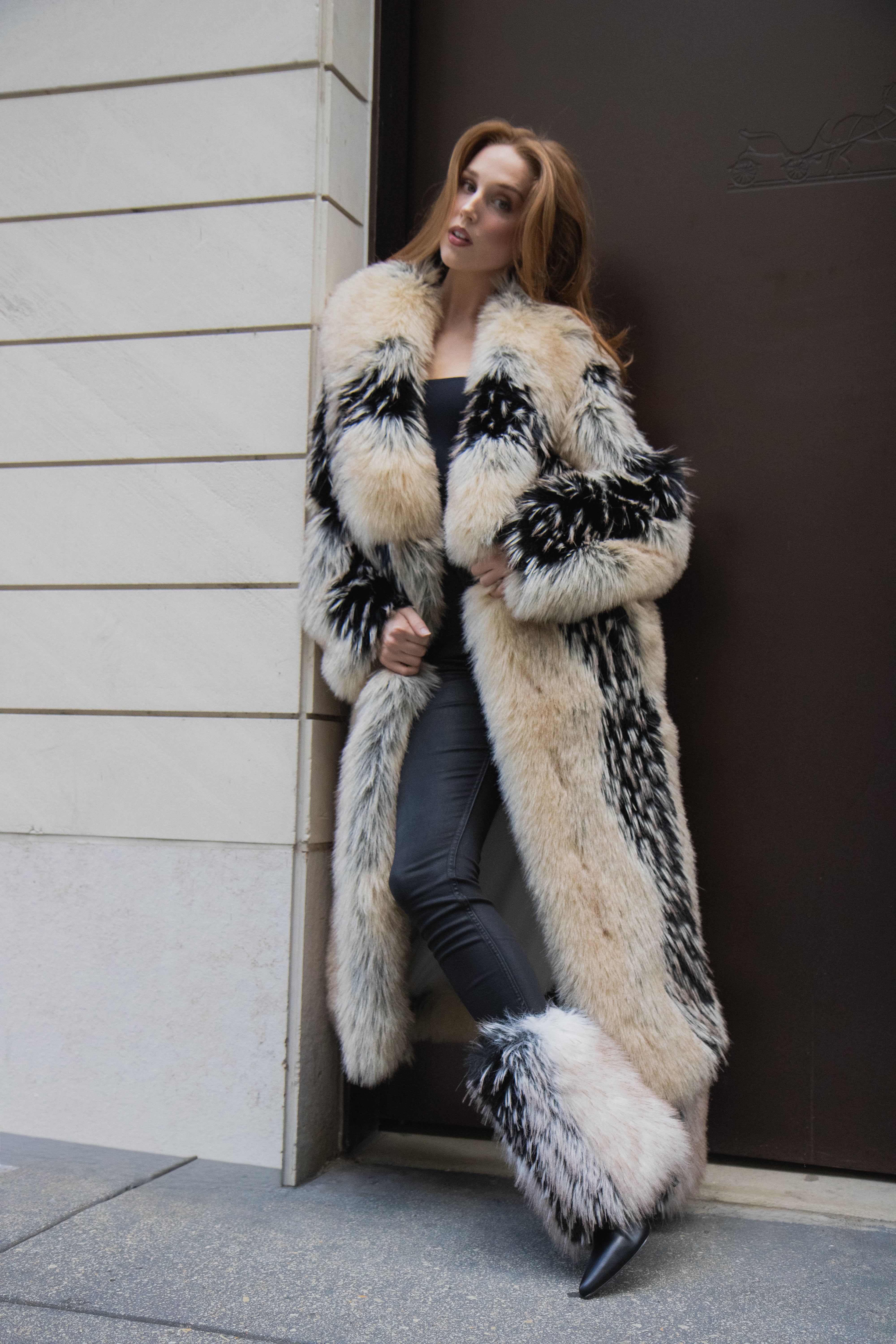 ASTRALI-BLACK FAUX FUR STILETTO BOOTIE - Image 7
