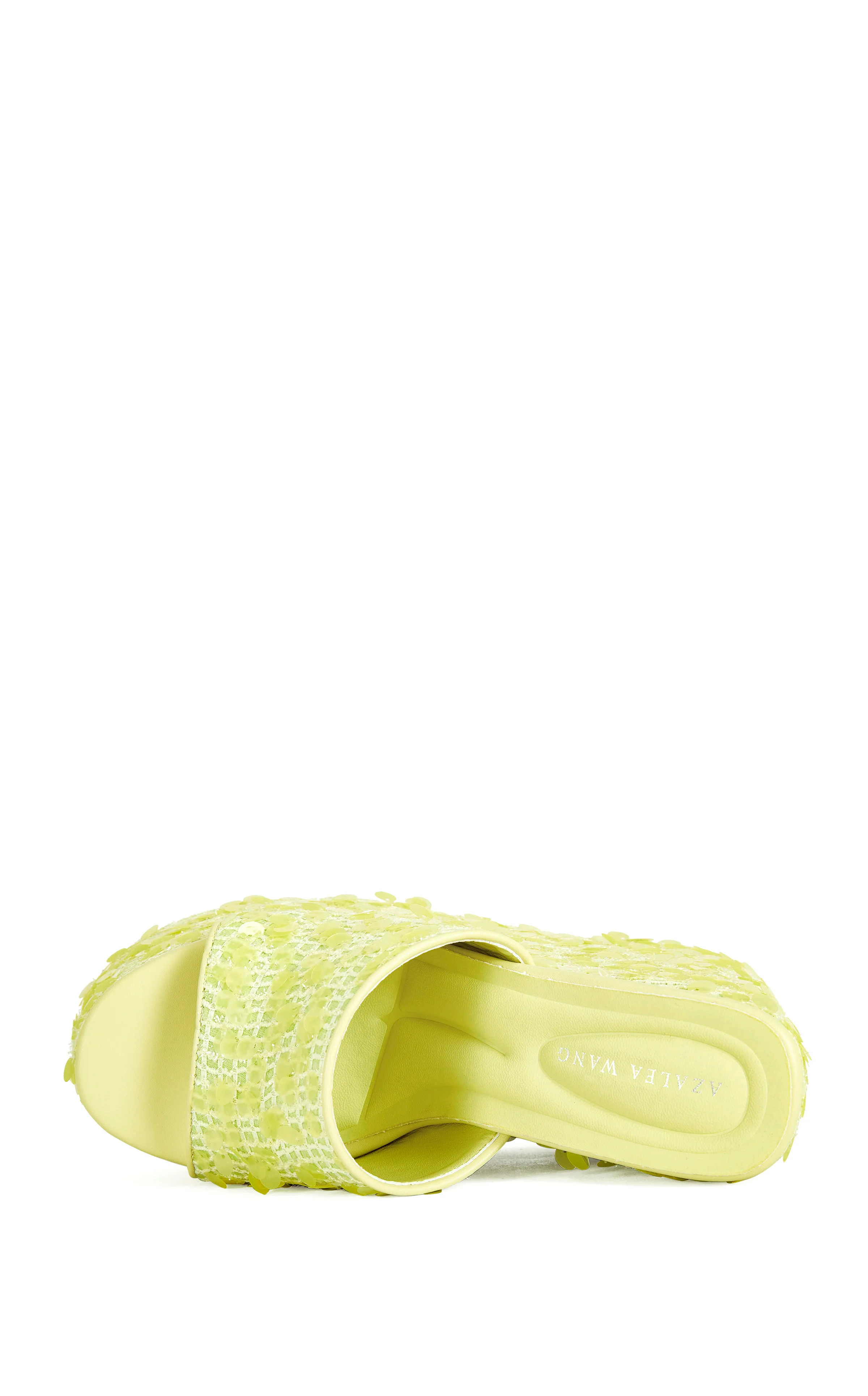 BETSEY-YELLOW PLATFORM SEQUIN WEDGE SANDAL - Image 5