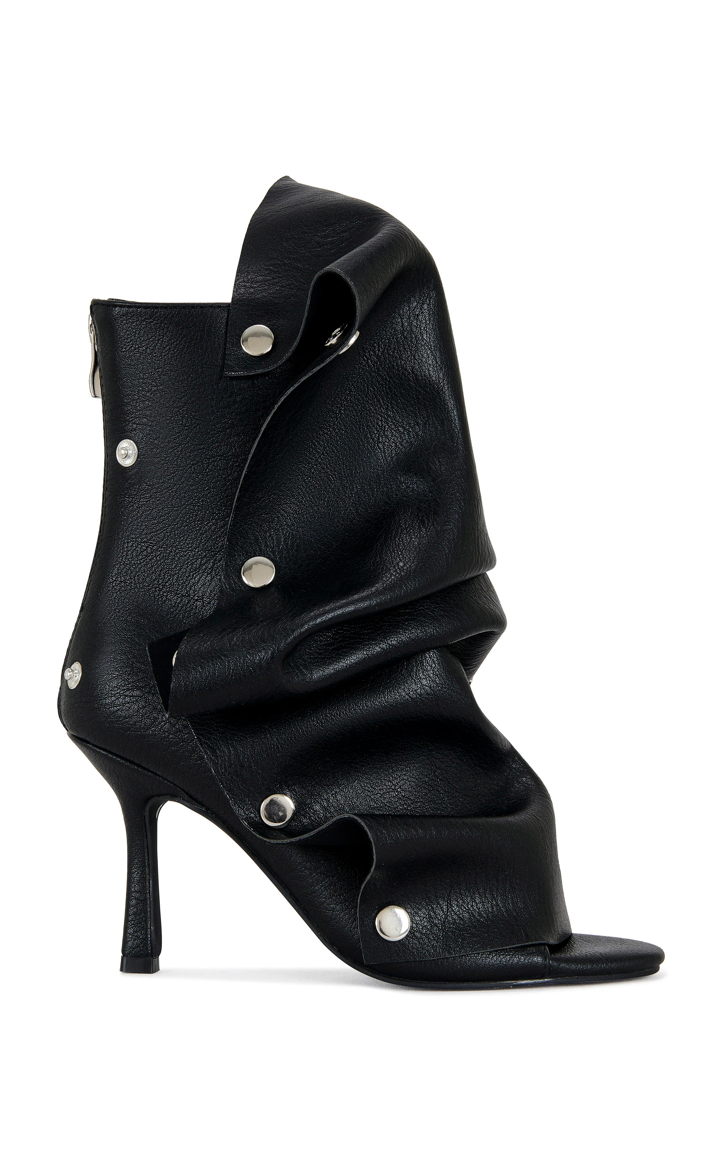 BIRDSONG-BLACK PEEP TOE STILETTO BOOTIE