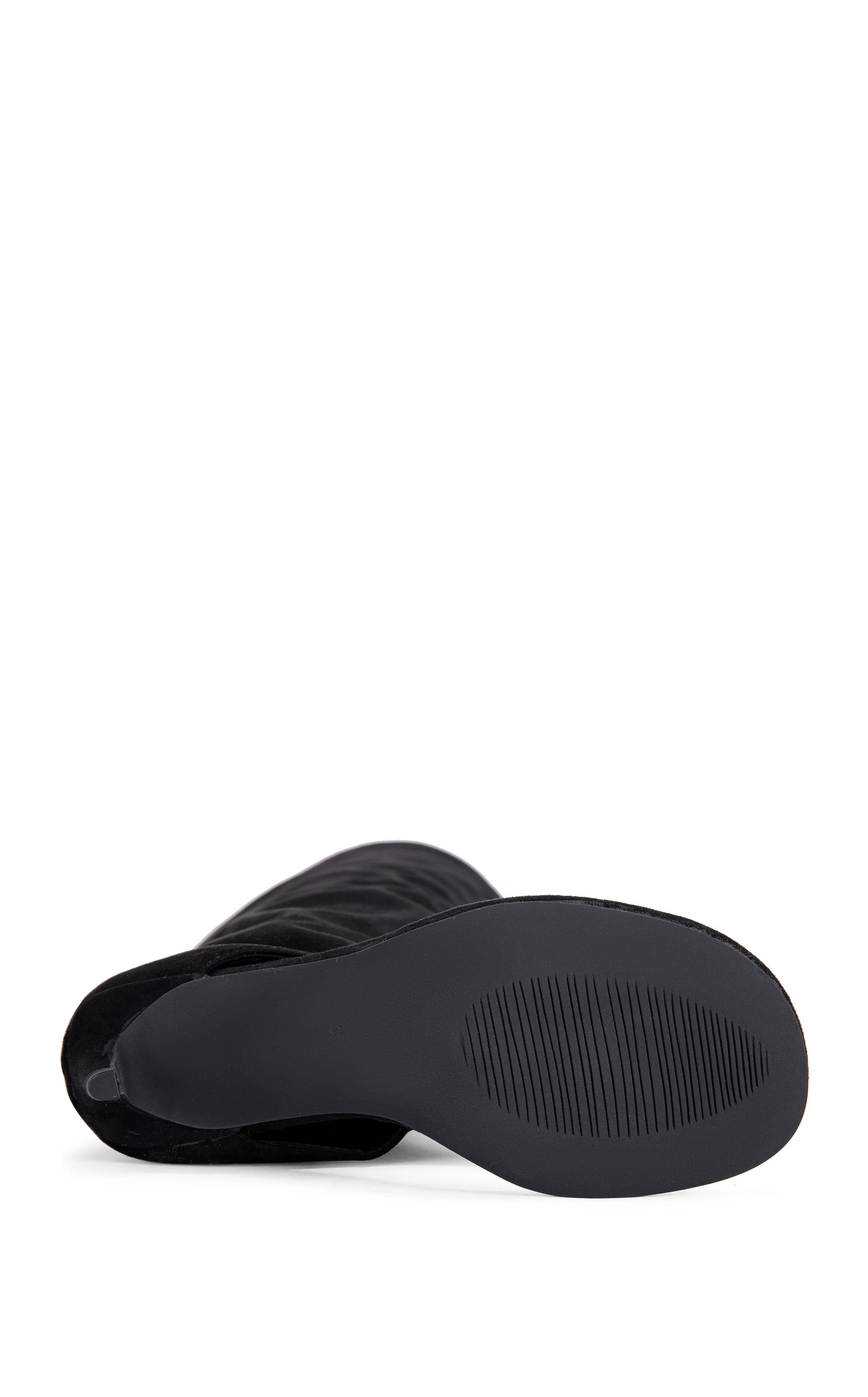 CHANDI-BLACK SLOUCHY STILETTO SANDAL BOOT - Image 5