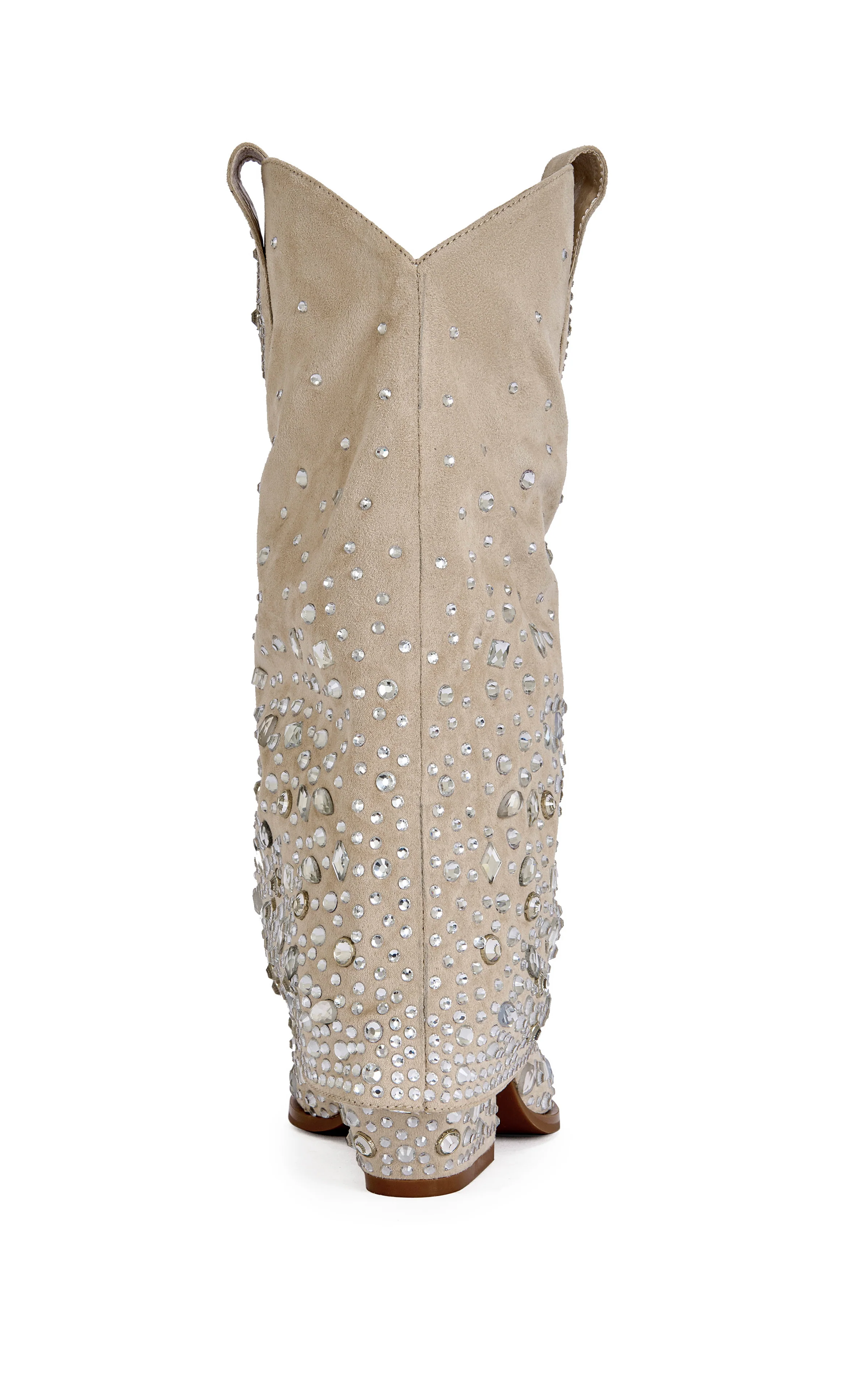 CHRISTOS-BEIGE EMBELLISHED WESTERN BOOTIE - Image 3