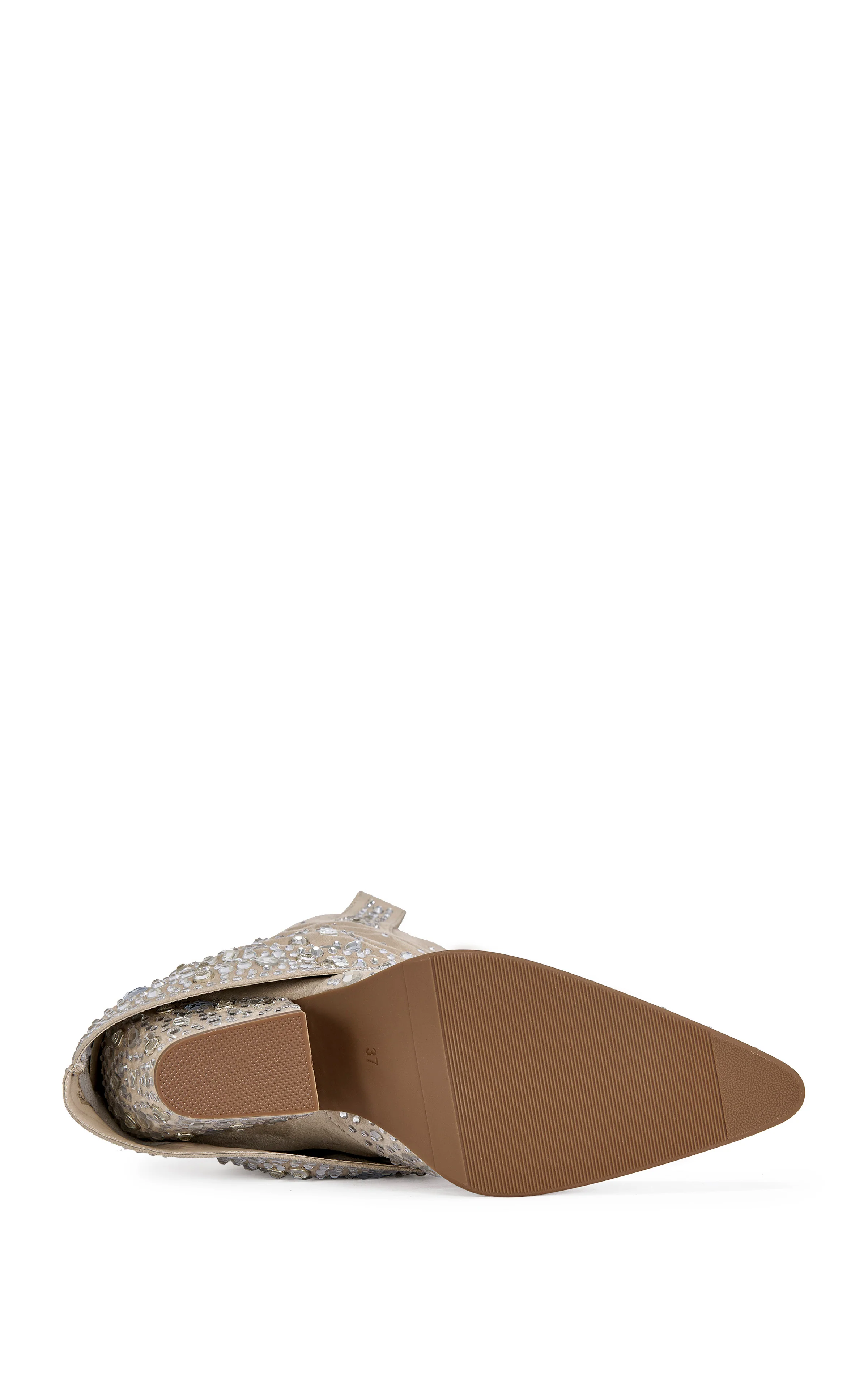CHRISTOS-BEIGE EMBELLISHED WESTERN BOOTIE - Image 5