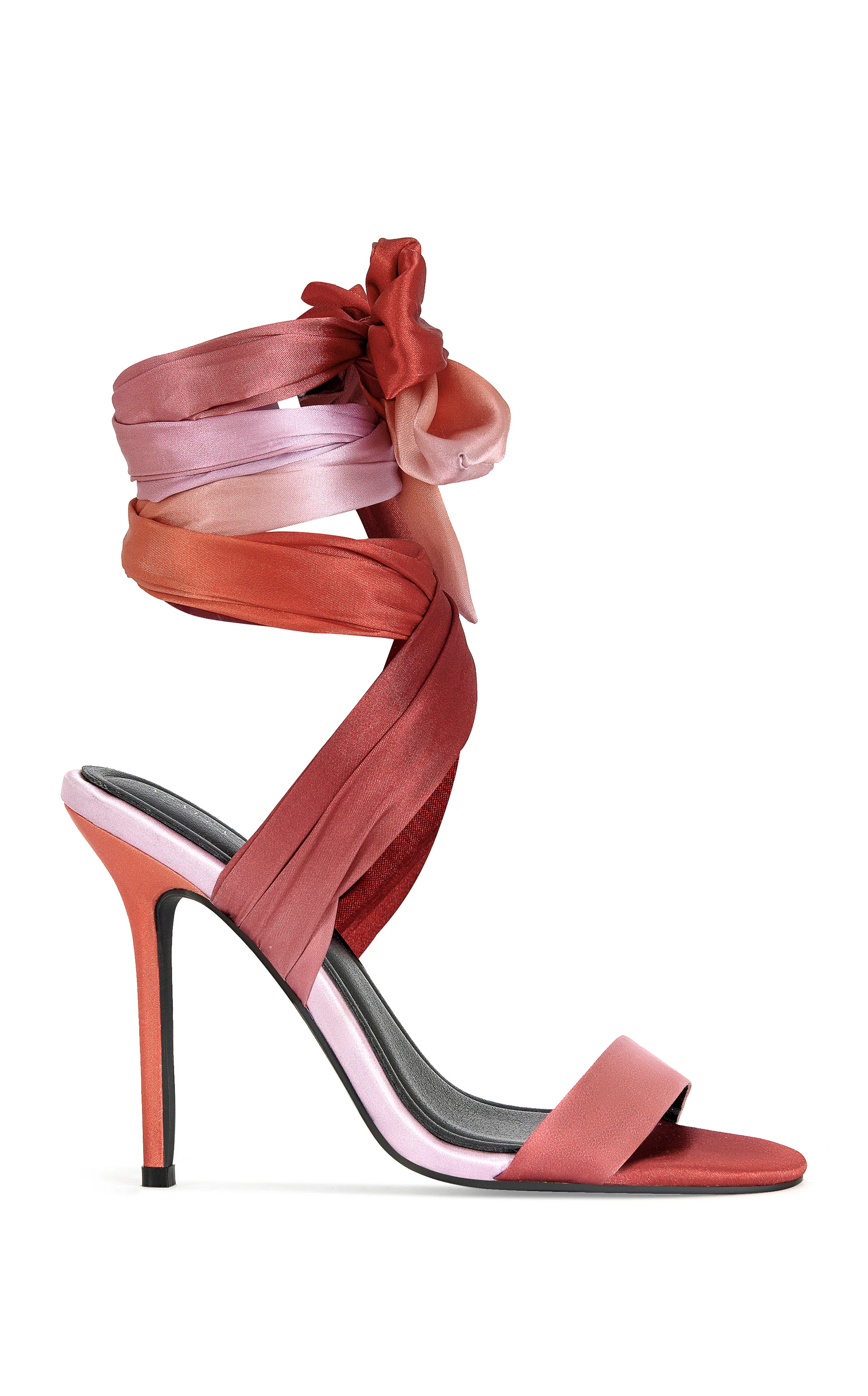 ELZON-ORANGE WRAP-AROUND STILETTO SANDAL - Image 2