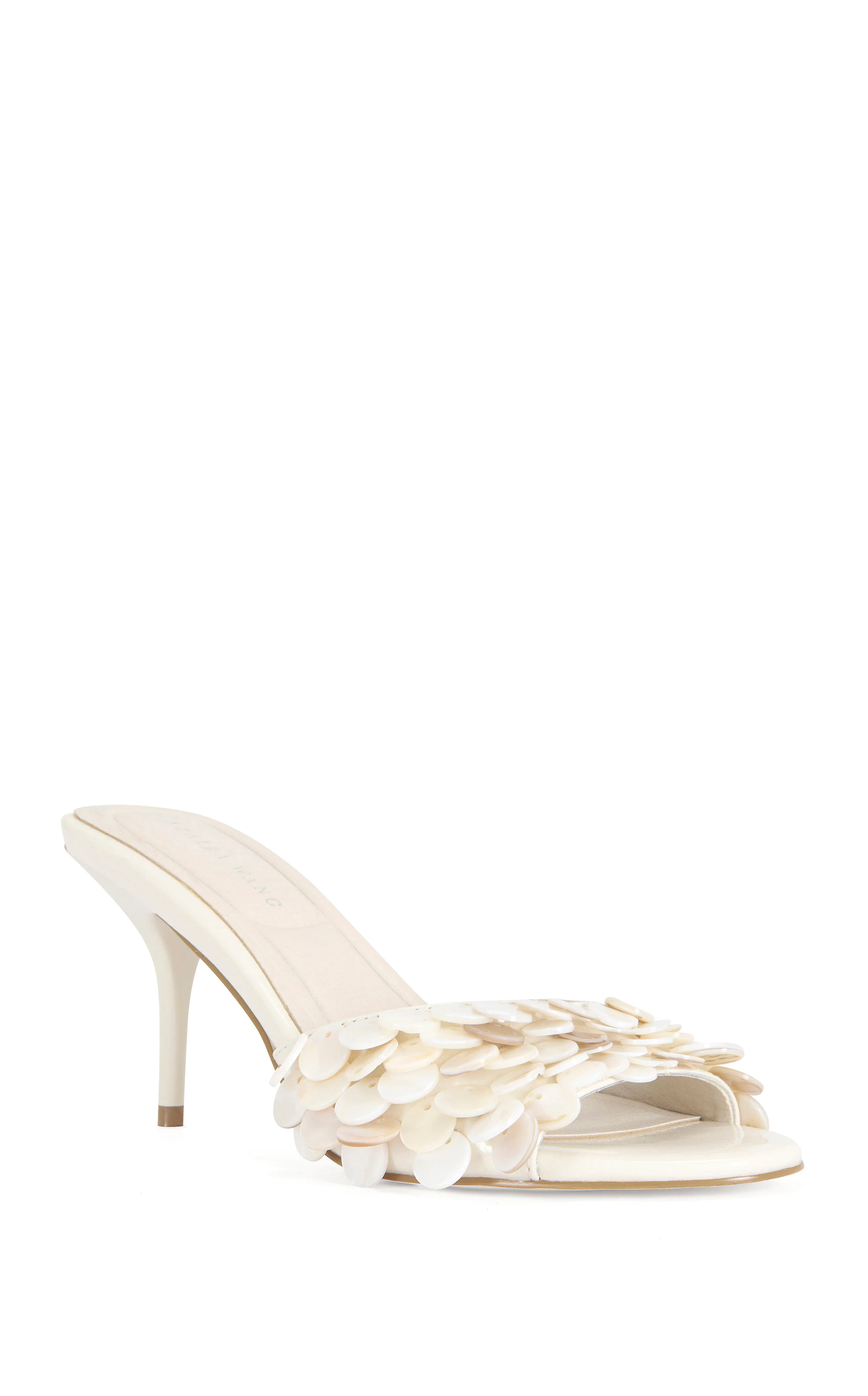 GAURA-CREAM MOTHER OF PEARL STILETTO SANDAL - Image 3
