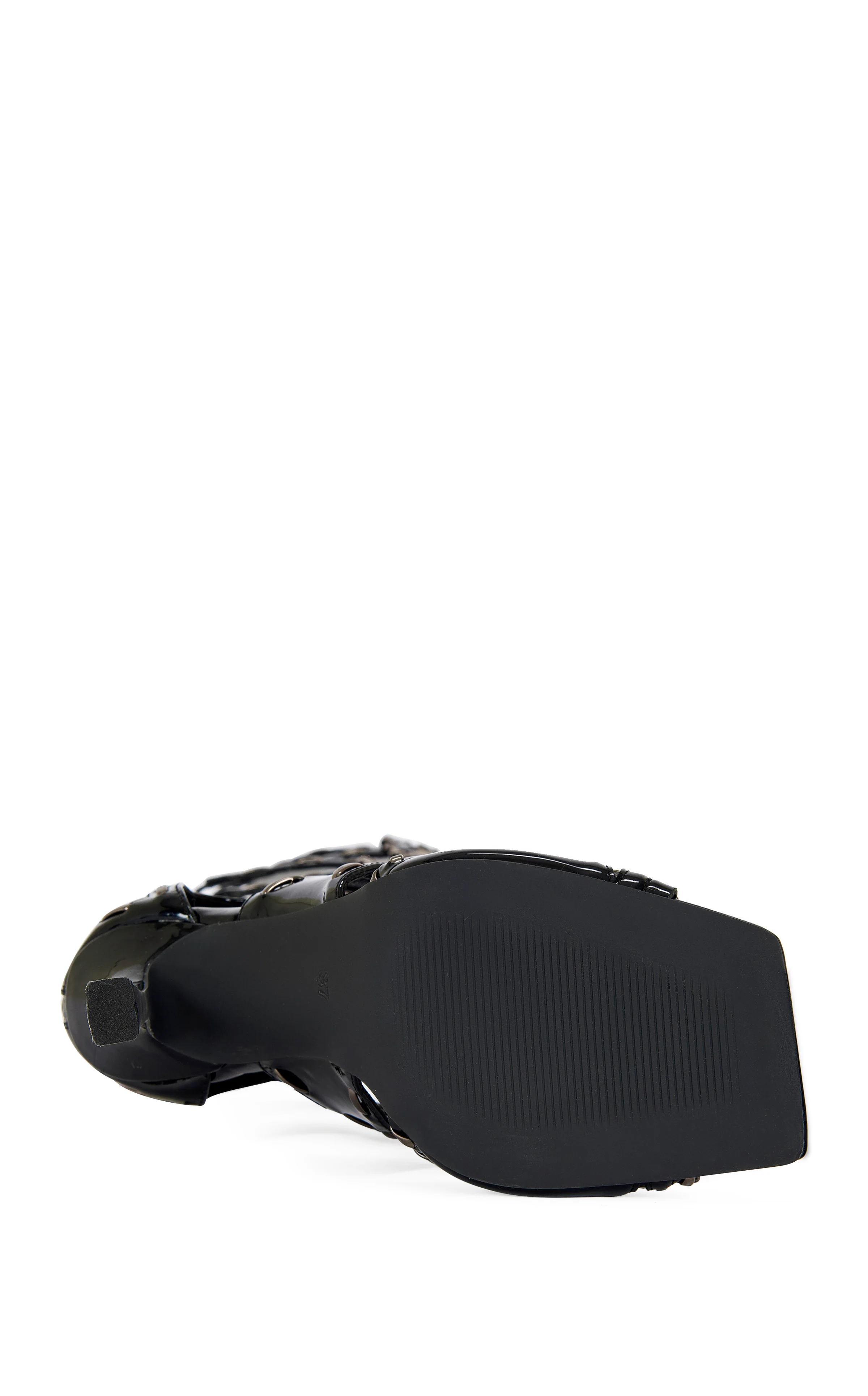 INDRANIHIGH-BLACK GLADIATOR STILETTO SANDAL BOOT - Image 6