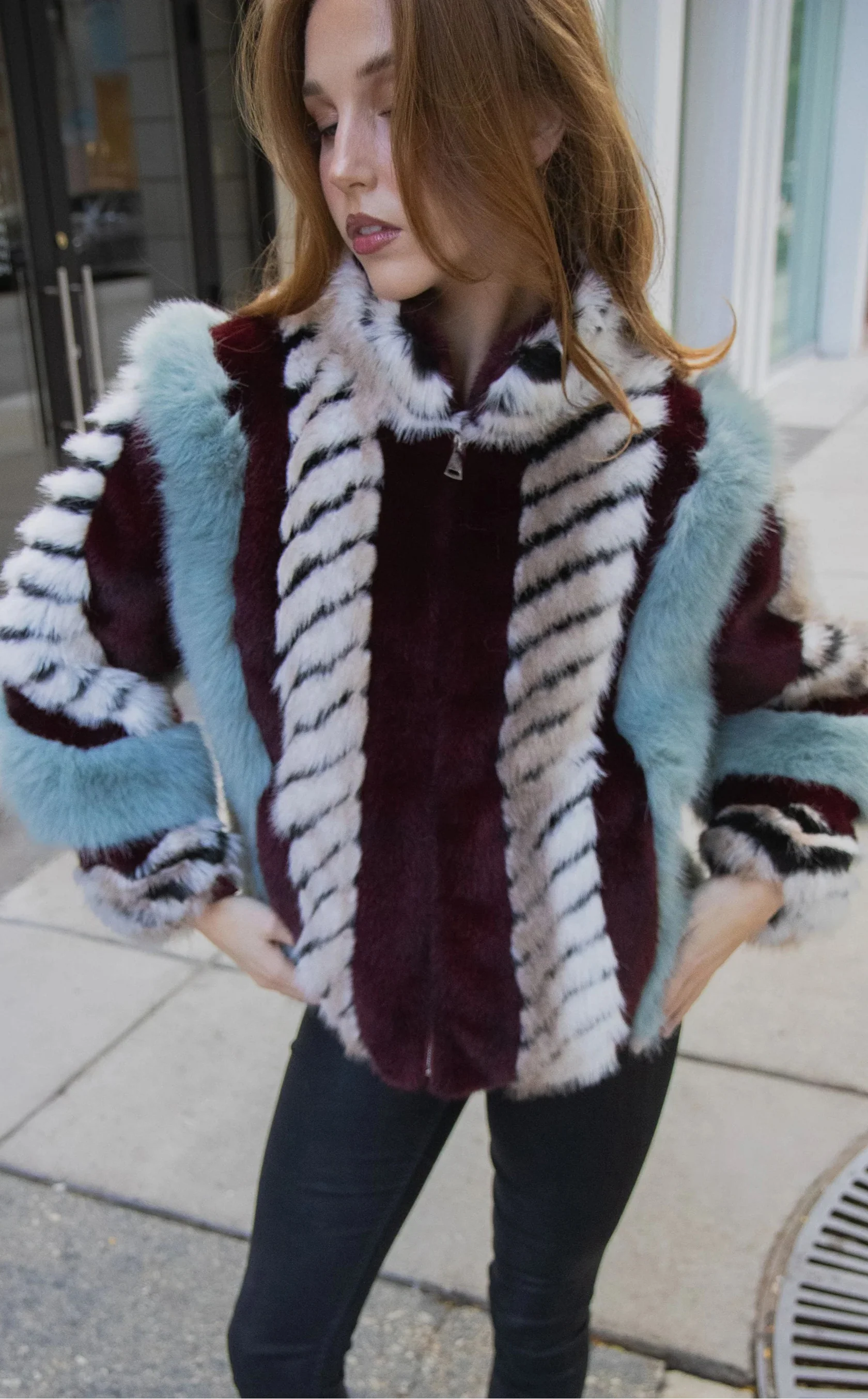 INEZ MULTI FAUX FUR JACKET - Image 6