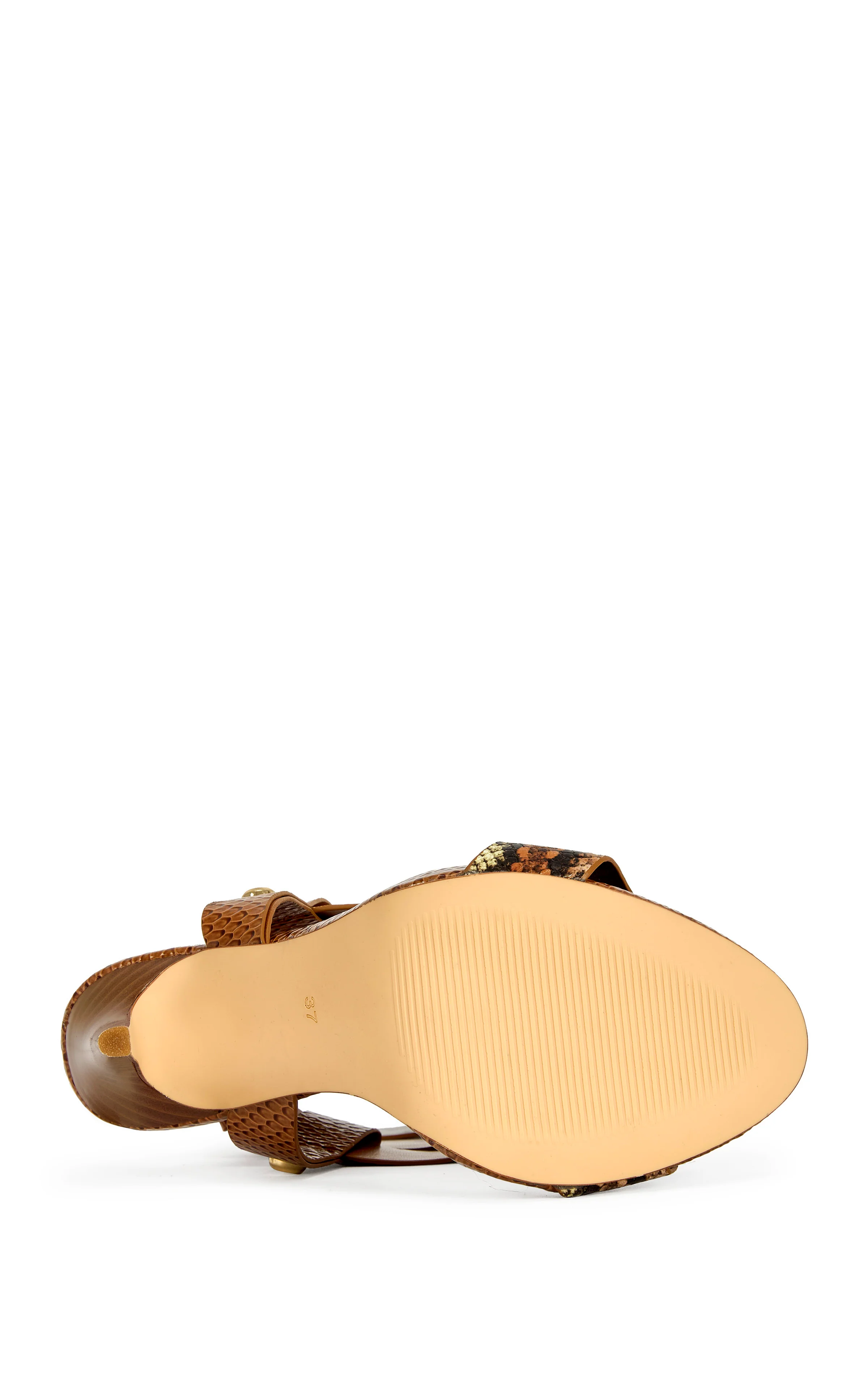 KANDINSKY-COGNAC SNAKE STILETTO SANDAL - Image 5