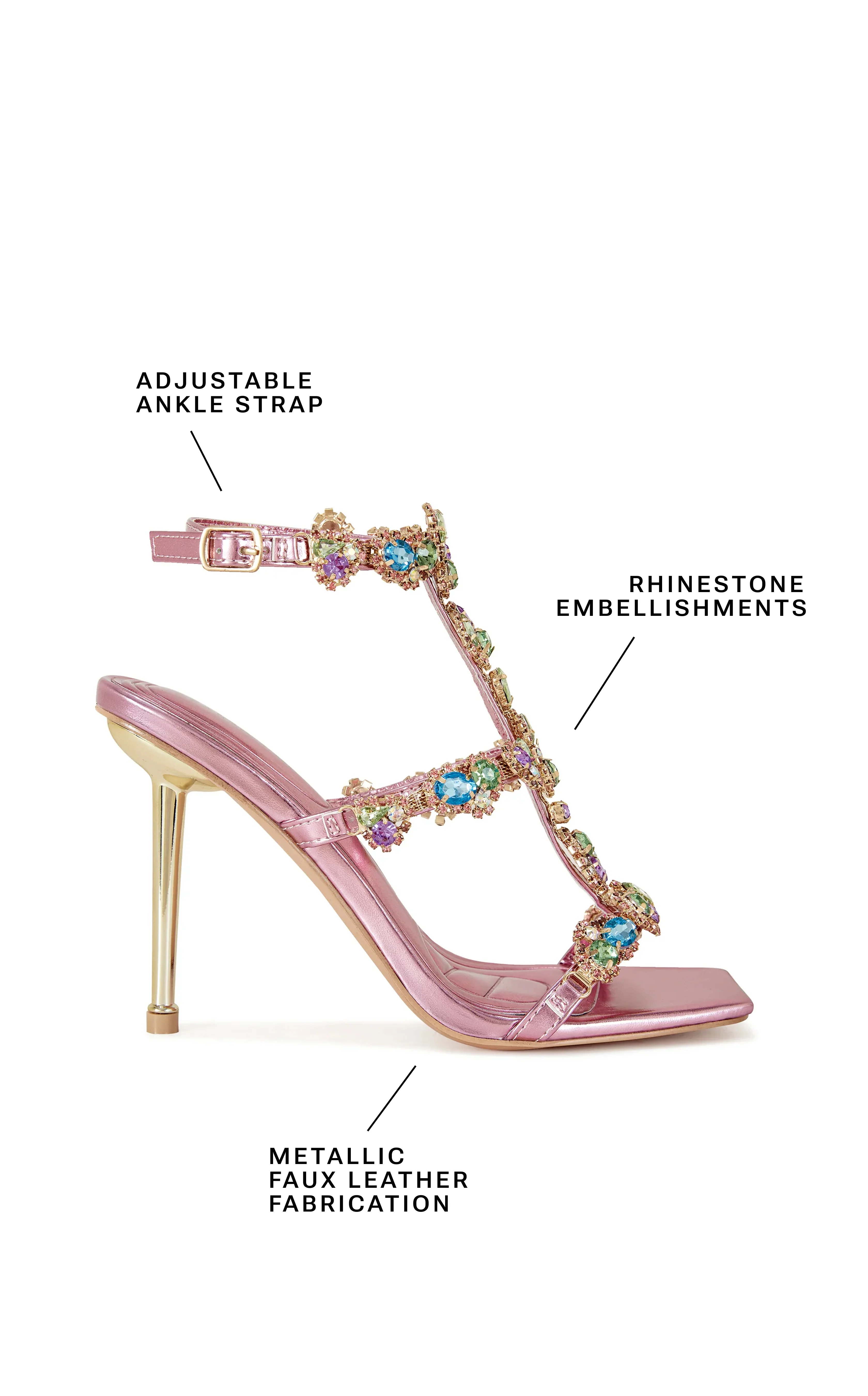 KHAI-PINK EMBELLISHED STILETTO SANDAL - Image 8
