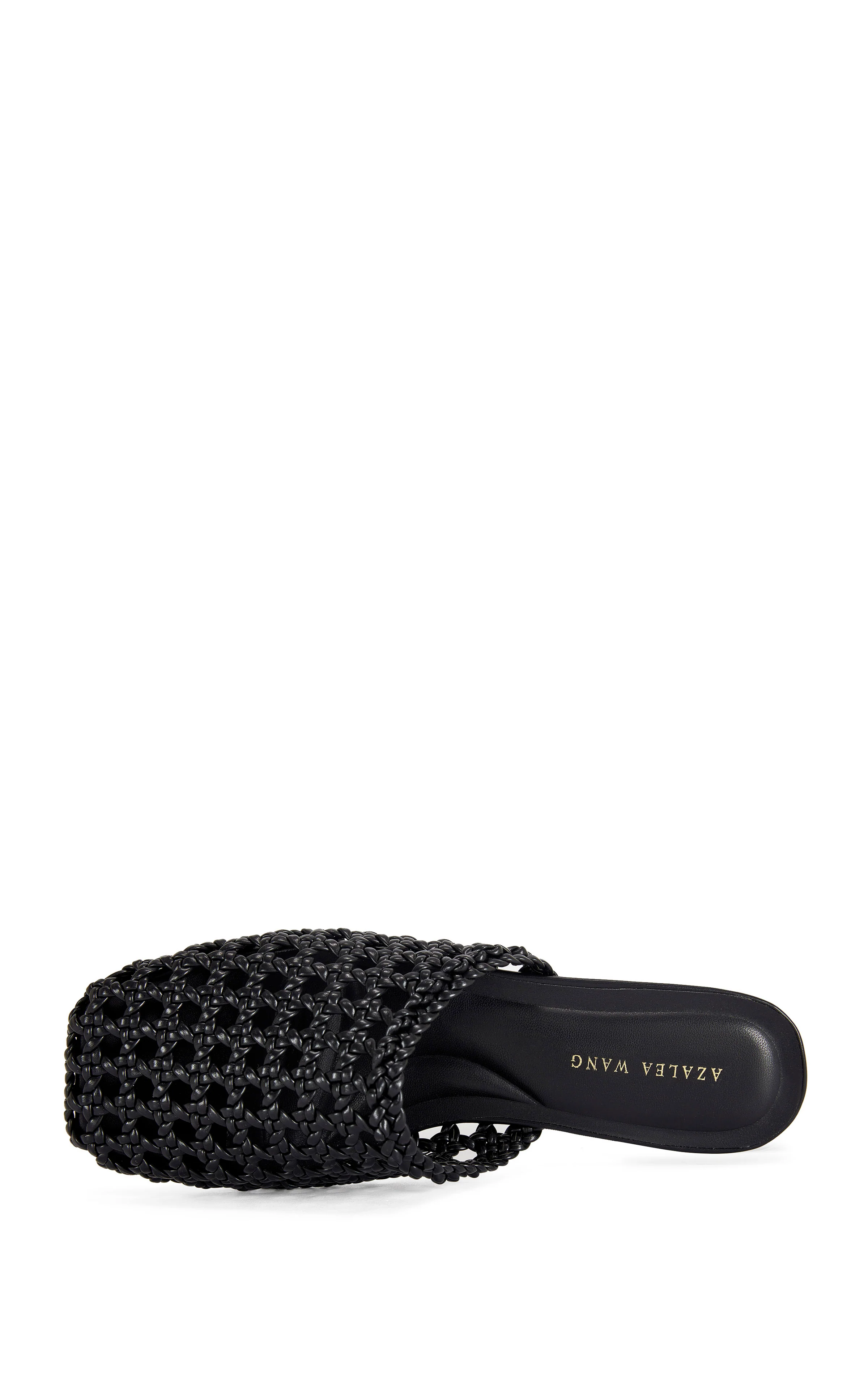 KISMET-BLACK WOVEN FLAT MULE - Image 4