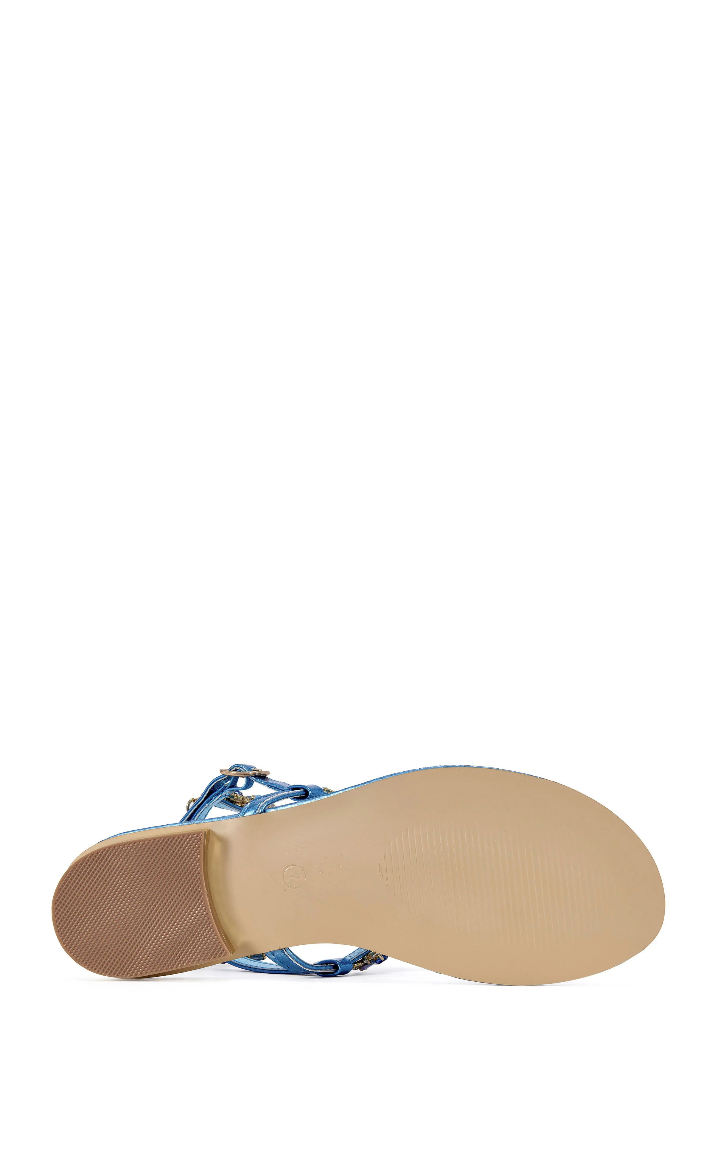 MARINELLA-BLUE FLAT SANDAL - Image 6