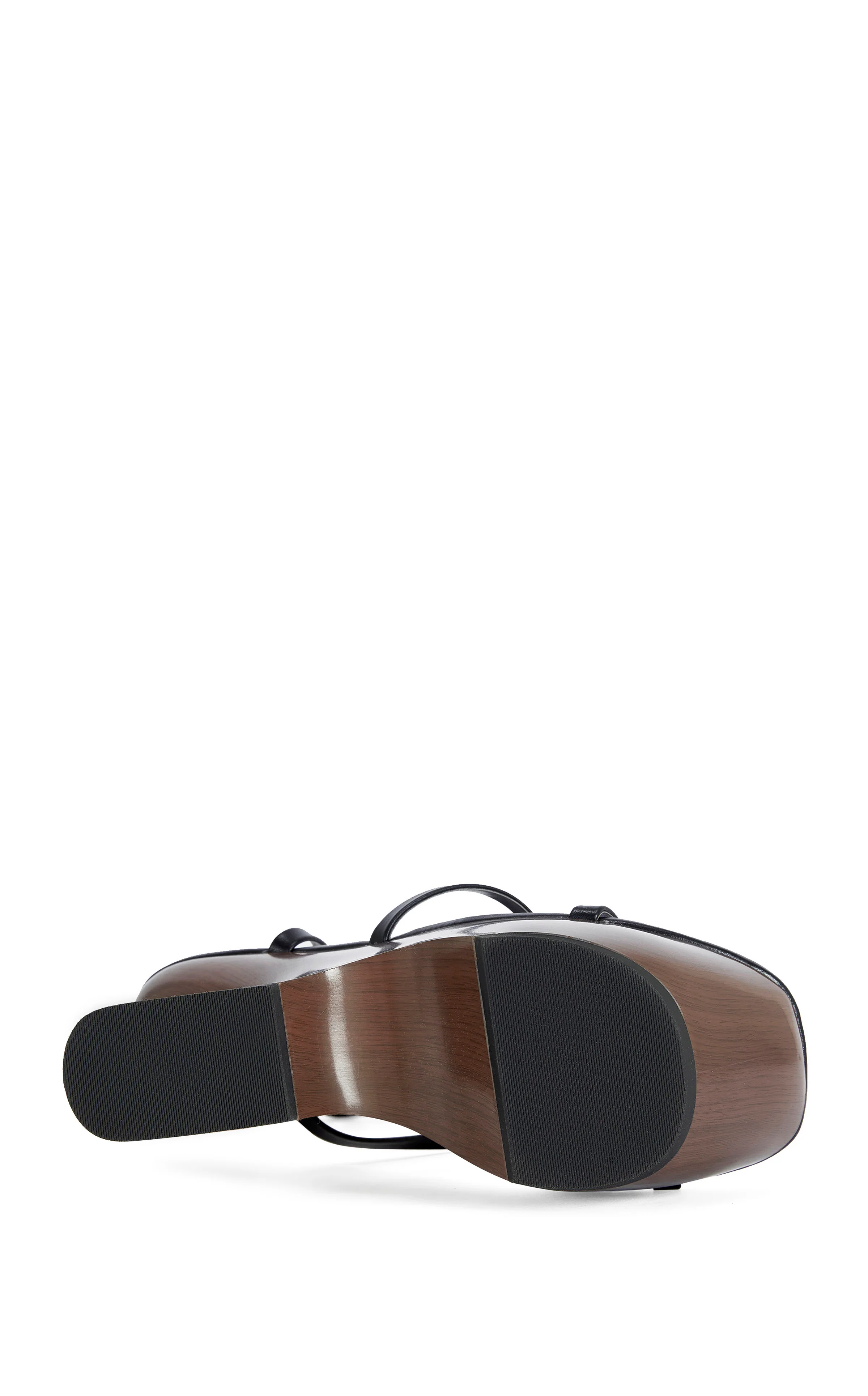 ONNI-BLACK CURVED WEDGE WRAP-AROUND SANDAL - Image 5