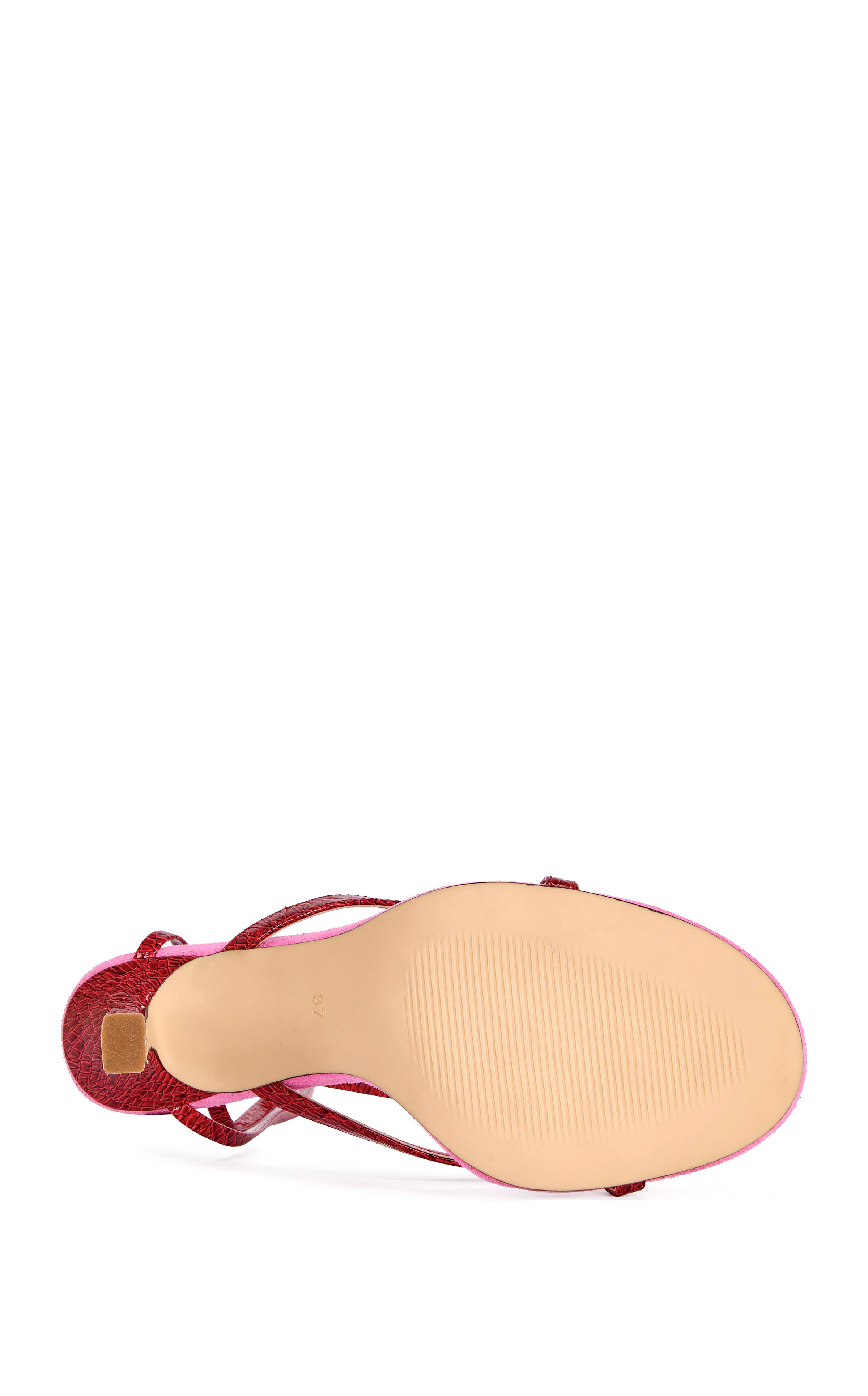 OTRISSE-REDPINK WRAP-AROUND STILETTO SANDAL - Image 5