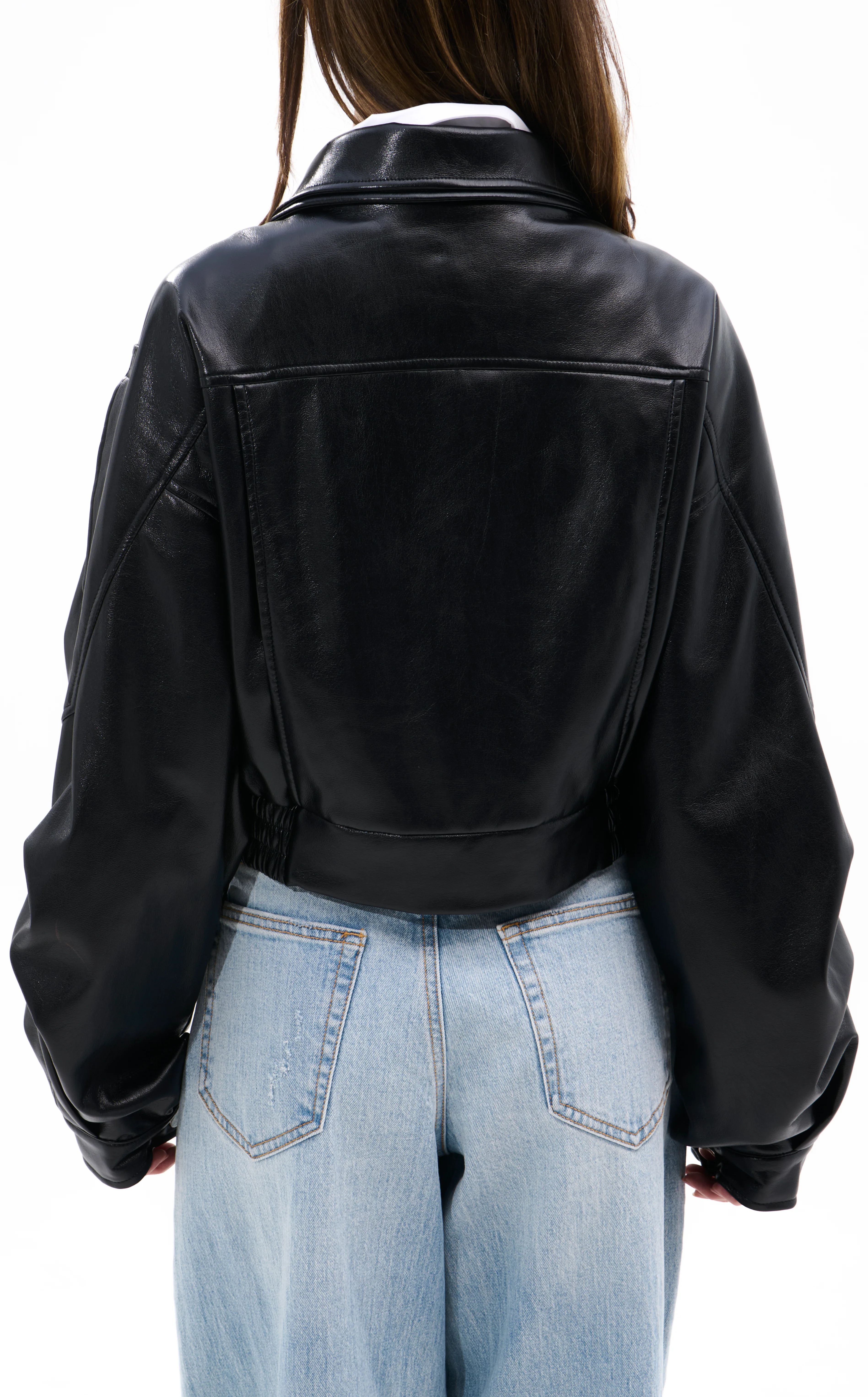 PAPOOSE-BLACK BUTTER LEATHER MOTO JACKET - Image 3