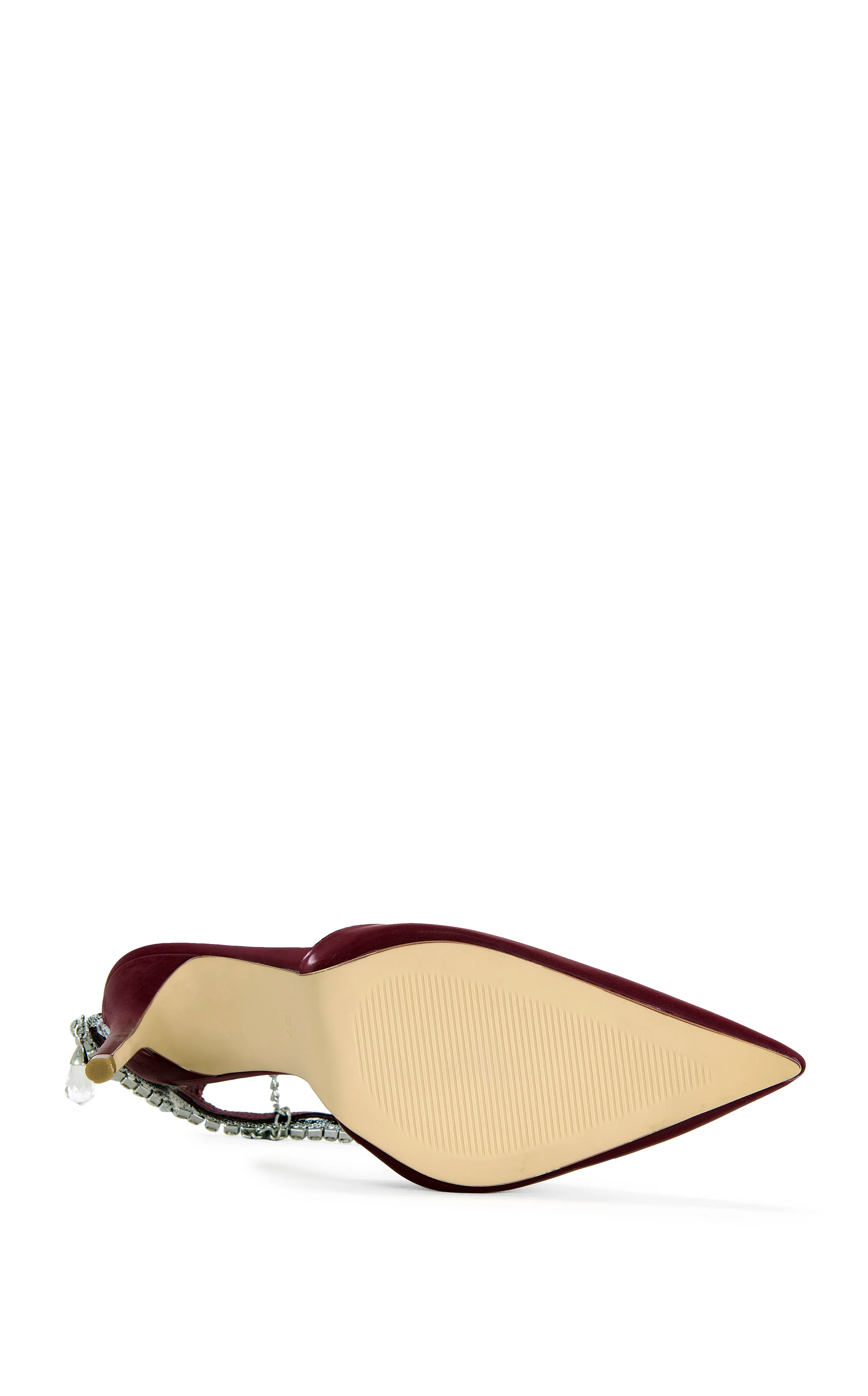 RABINDRA-BURGUNDY JEWELED ANKLE STRAP STILETTO PUMP - Image 5