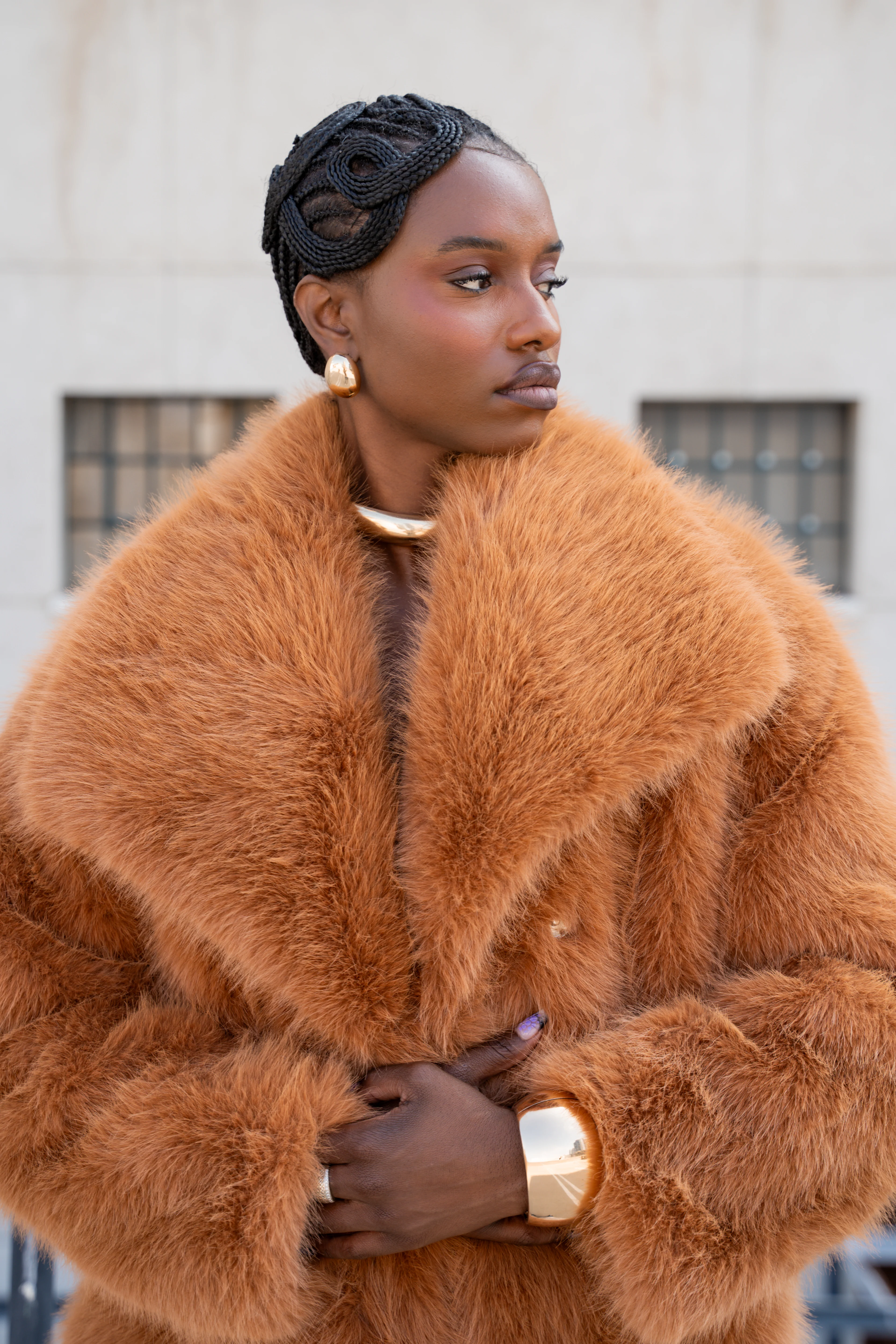REGINA-TAN FAUX FUR JACKET - Image 7