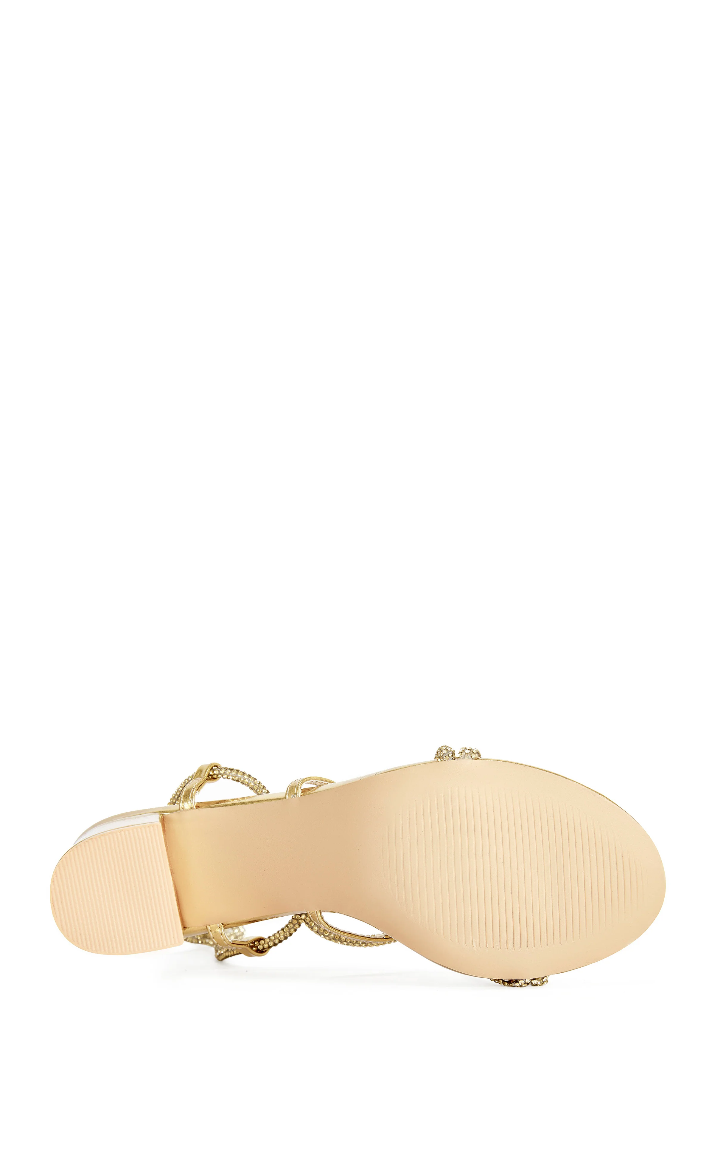REVANI-GOLD WRAP-AROUND STRAPPY BLOCK SANDAL - Image 5