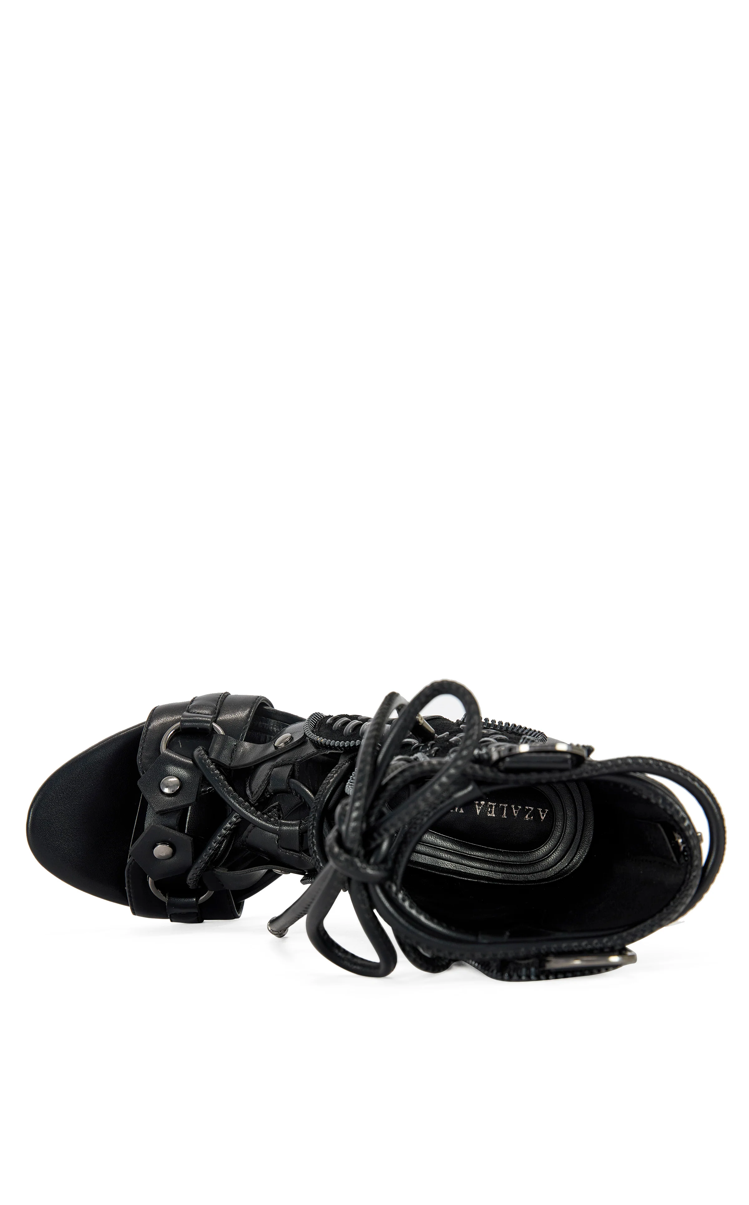 SHAINIA-BLACK GLADIATOR SANDAL BOOTIE - Image 4