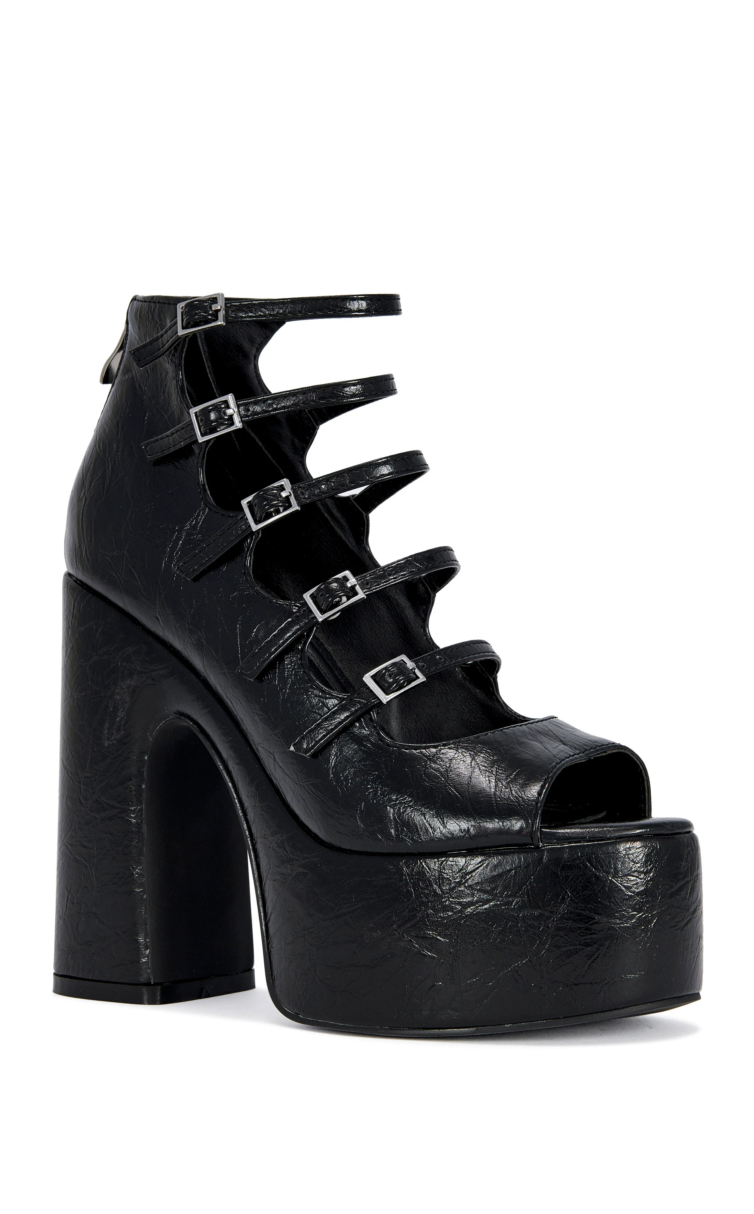 SMITTEN-BLACK STRAPPY PLATFORM PUMP - Image 3