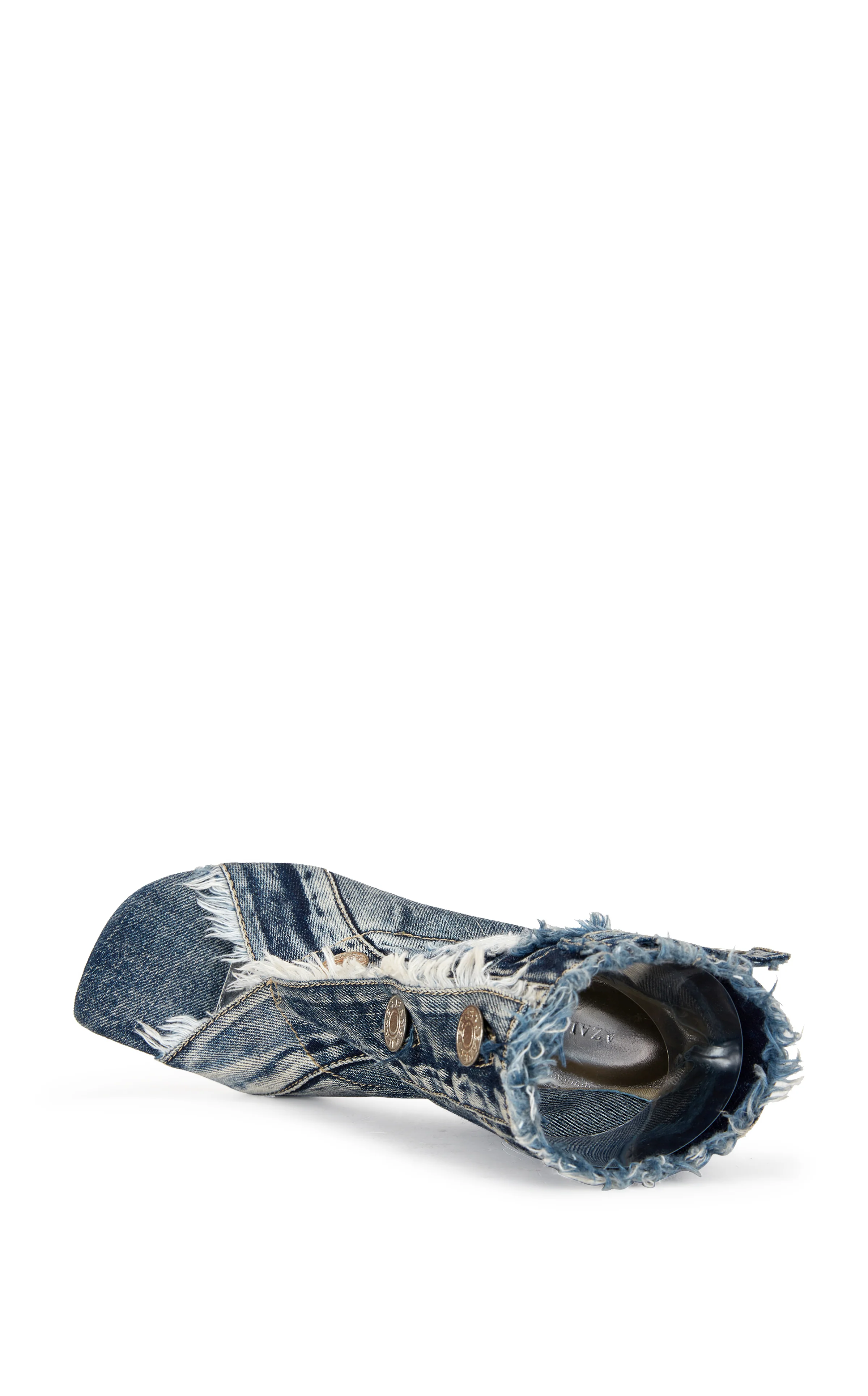 TANDY-DENIM STILETTO PEEP TOE BOOTIE - Image 4