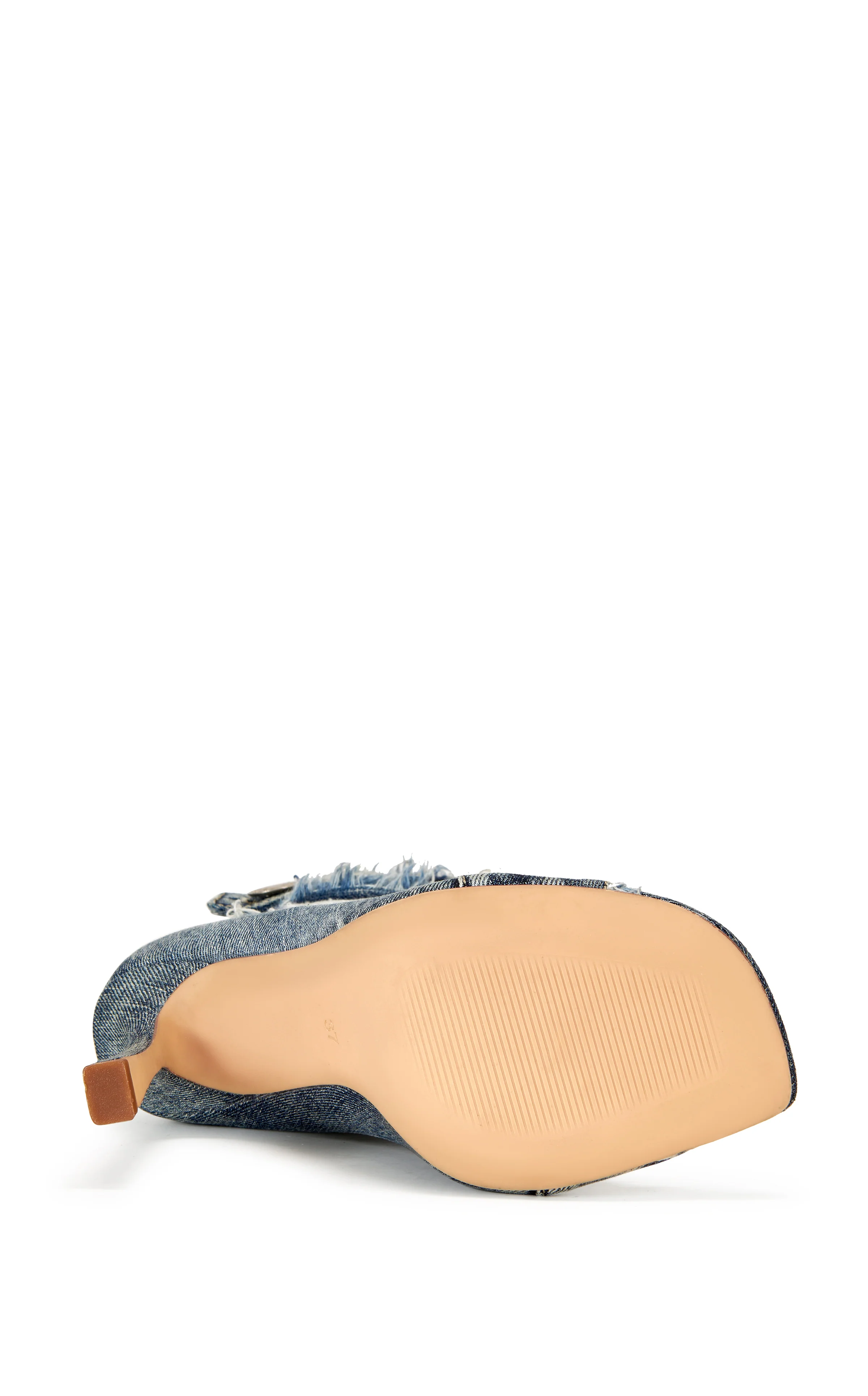 TANDY-DENIM STILETTO PEEP TOE BOOTIE - Image 5