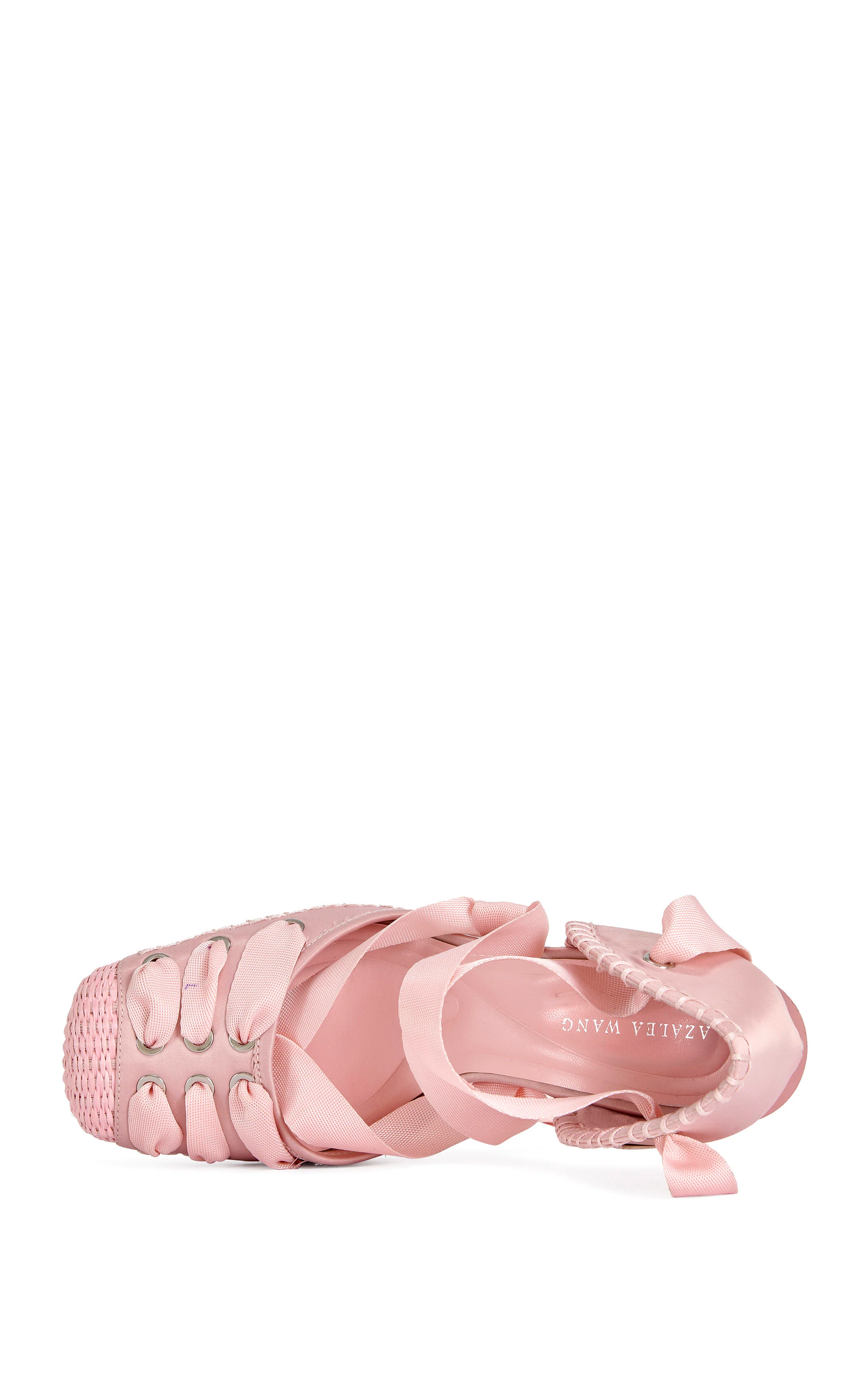 TENDU-PINK BALLERINA WRAP-AROUND WEDGE PUMP - Image 4