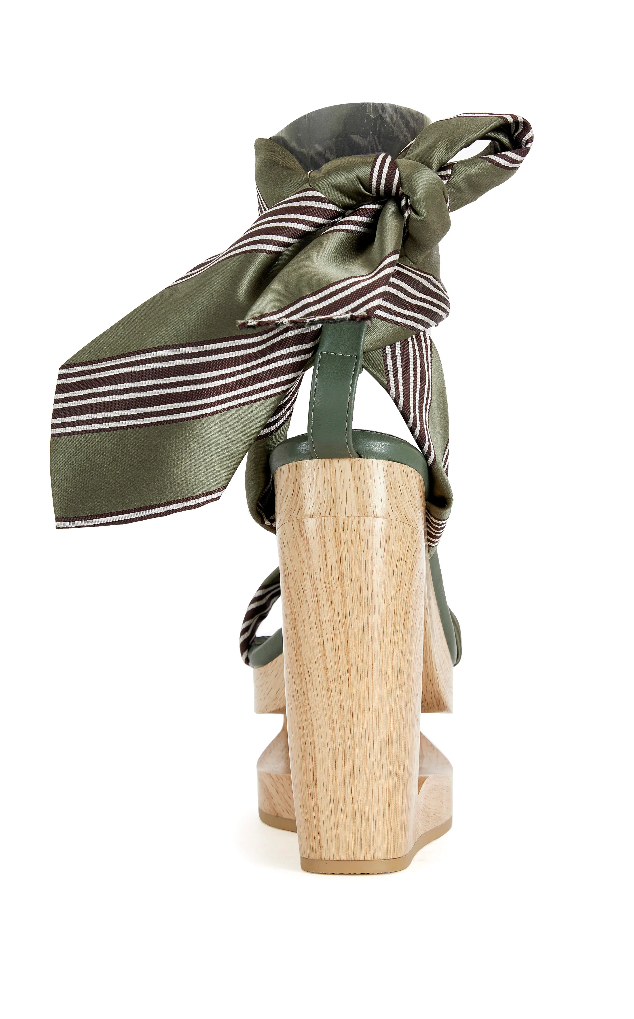 WYNN-GREEN CUTOUT WEDGE TIE-UP SANDAL - Image 3
