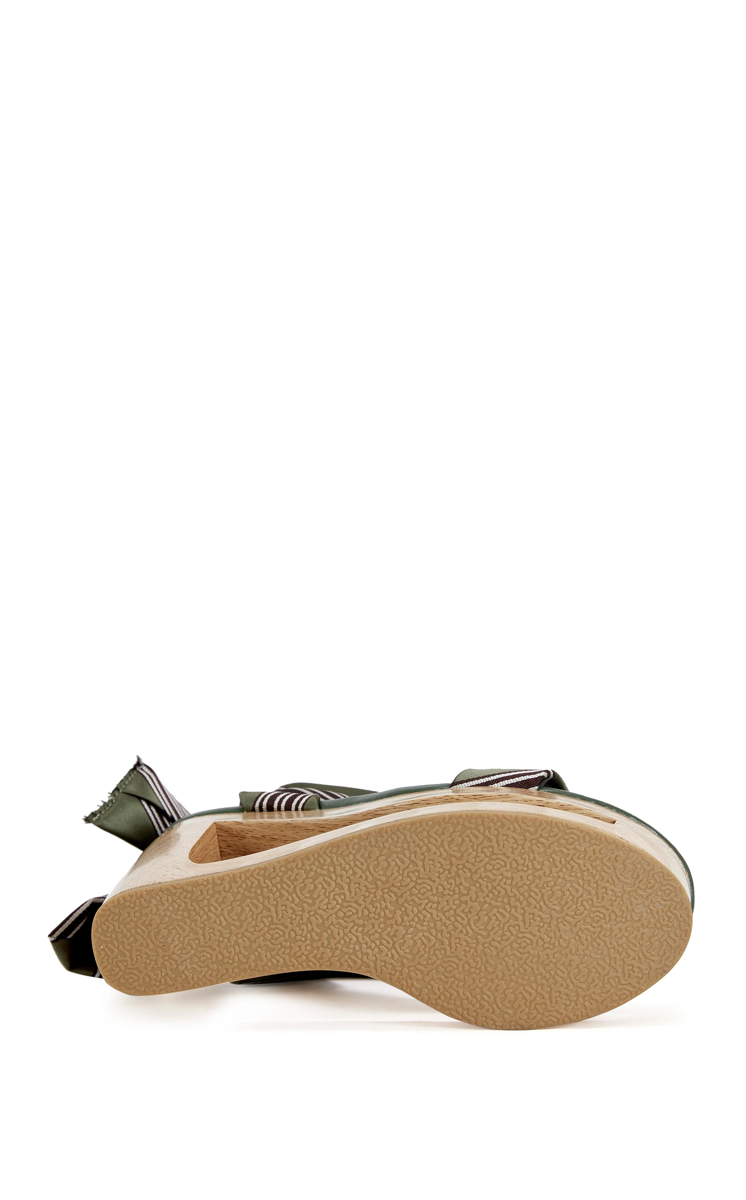 WYNN-GREEN CUTOUT WEDGE TIE-UP SANDAL - Image 5